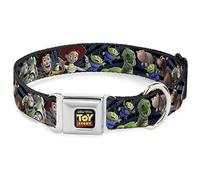 Buckle Down Dc-wdy278-wl Dybk Jouet étage Logo en Couleur Noir Collier de Chien, Wide-large/18-81,3 cm