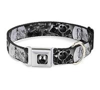 Buckle Down Dc-wdy283-m Dyhz Jack Lune/Oogie Boogie Visage Complet Couleur Noir/Grays Collier de Chien, Medium/11-43,2 cm