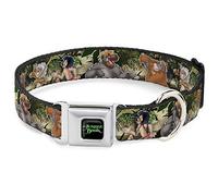 Buckle Down Dc-wdy307-wm Dyiu Le Livre de la Jungle en Couleur Noir/Vert Collier de Chien, Wide-medium/16-58,4 cm