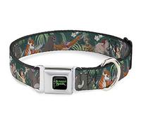 Buckle Down Dc-wdy308-ws Dyiu Le Livre de la Jungle en Couleur Noir/Vert Collier de Chien, Wide-small/13-45,7 cm