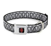 Buckle Down Dc-wjk040-wm 16-58,4 cm Jkg-Harley Quinn Diamant Full Couleur Noir/Rouge Collier de Chien, écran Large, Medium