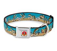 Buckle-Down DC-WLTWC001-M Collier pour Chien avec Logo LTA-Looney Tunes Blanc Taille M 11-17"