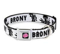 Buckle Down Dc-wmlp081-wm 16-58,4 cm Mlpd-My Little Pony Logo en Couleur Noir/Rose Collier de Chien, écran Large, Medium