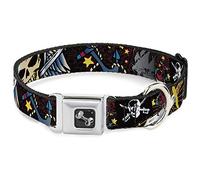Buckle Down Dead Men Tell No Tales Noir Collier de Chien en Forme d'os, Large Petite/13-45,7 cm
