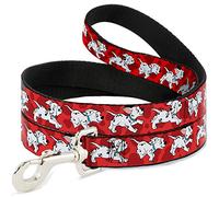 Buckle Down Disney Dalmatiens Course/Paws Rouge/Blanc/Noir Laisse 2,5 cm de Large