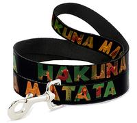 Buckle Down Disney Dl-wdy112 Hakuna Matata Noir/Lion King scènes Laisse pour Chien