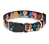 Buckle Down Disney Princess Poses/Castle Silhouettes pourpres/Multicolor Plastique Clip Collier