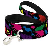 Buckle Down Dl-6ft-w30449 Dinosaure Silhouette Noir/Multi Couleur Laisse pour Chien, 6 '