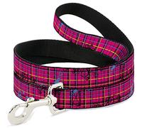 Buckle Down Dl-6ft-w31651 Plaid des Boucles Rose/Noir/Jaune/Bleu Laisse pour Animal Domestique, 6 'Long - 2,5 cm de Large