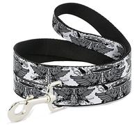 Buckle Down Dl-6ft-w31661-w Phoenix Shield Blanc Pet Leash, 6 'Long - 3,8 cm de Large