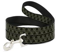 Buckle Down Dl-6ft-w32052-w Top crânes Noir/Camo Olive Pet Leash, 6 'Long - 3,8 cm de Large