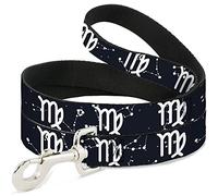 Buckle Down Dl-6ft-w32657-n Zodiaque Virgo Symbole/Constellations Noir/Blanc pour Animal Domestique Laisse, 6 'Long - 1/5,1 cm de Large