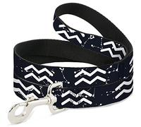 Buckle Down Dl-6ft-w32674 Zodiac Aquarius Symbol/Constellations Noir/Blanc pour Animal Domestique Laisse, 6 'Long - 2,5 cm de Large