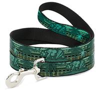 Buckle Down Dl-6ft-w32961-n Cali Ours/Palmiers/géométrique Vert Pet Leash, 6 'Long - 1/5,1 cm de Large