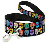 Buckle Down Dl-6ft-w34227 Painted Mort Noir/Multi Couleur Pet Leash, 6 'Long - 2,5 cm de Large