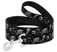 Buckle Down Dl-6ft-w35509-w Colorado Ski/Snowboard Noir/Blanc/Grays Pet Leash, 6 'Long - 3,8 cm de Large