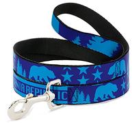 Buckle Down Dl-6ft-w38114-n California Republic/Ours/étoiles Silhouette Blues Pet Leash, 6 'Long - 1/5,1 cm de Large