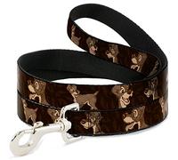 Buckle Down Dl-6ft-wdy373-w pour Animal Domestique Leash-Tramp 4-Pose Sketch Browns, 6 'L-1.5 "W