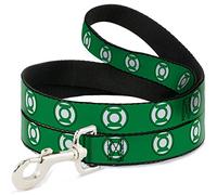Buckle Down Dl-6ft-wgl013-n Vert/Noir/Blanc Green Lantern Pet Leash, 6 Pieds Long-1/5,1 cm de Large