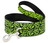 Buckle Down Dl-6ft-wrd002-n Vert/Noir Question Mattered Diffuse Pet Leash, 6 Pieds Long-1/5,1 cm de Large