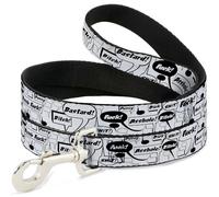 Buckle Down Dl-w30345-n étroit 1,3 cm Curse Bulles Laisse pour Chien