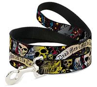 Buckle Down Dl-w30428-w Noir Pet Leash, 4 Pieds Long-1.5 "Large