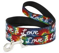 Buckle Down Dl-w31283 l'amour est Amour BD Tie Dye/Blanc pour Animal Domestique Leash, 4 'Long - 2,5 cm de Large