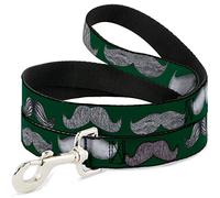 Buckle Down Dl-w31385 Moustaches Vert/Sketch Pet Leash, 4 'Long - 2,5 cm de Large