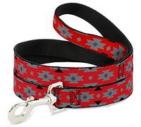 Buckle Down Dl-w31418 Navajo Gris/Rouge/Gris/Noir pour Animal Domestique Leash, 4 'Long - 2,5 cm de Large