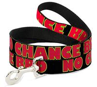 Buckle Down Dl-w31425 sans Aucune Chance Bro Noir/Jaune/Rouge pour Animal Domestique Leash, 4 'Long - 2,5 cm de Large