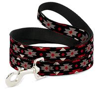 Buckle Down Dl-w31429-w Navajo Rouge/Noir/Gris/Rouge pour Animal Domestique Leash, 4 'Long - 3,8 cm de Large