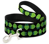 Buckle Down Dl-w31515 Chouettes Spin Noir/Vert pour Animal Domestique Leash, 4 'Long - 2,5 cm de Large