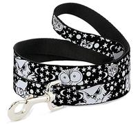 Buckle Down Dl-w31519-n étroit 1,3 cm Chouette Expressions Laisse pour Chien Noir/Blanc, 4 '