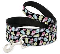 Buckle Down Dl-w31523 Hibou Sketch Noir/Blanc/Multi Couleur Pet Leash, 4 'Long - 2,5 cm de Large