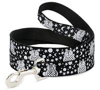Buckle Down Dl-w31526 Chouettes Noir/White2 Pet Leash, 4 'Long - 2,5 cm de Large