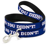 Buckle Down Dl-w31535 Oh, Pas Vous n'Avons Pas. Bleu Marine/Violet/Blanc pour Animal Domestique Leash, 4 'Long - 2,5 cm de Large