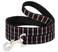Buckle Down Dl-w31601-w Plaid Noir/Rouge pour Animal Domestique Leash, 4 'Long - 3,8 cm de Large