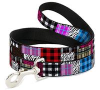 Buckle Down Dl-w31631-w Plaid et Animal Skins Pet Leash, 4 'Long - 3,8 cm de Large