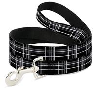 Buckle Down Dl-w31636 Plaid Noir/Gris pour Animal Domestique Leash, 4 'Long - 2,5 cm de Large
