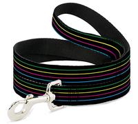 Buckle Down Dl-w31642 capitonnée Noir/Multi Couleur Pet Leash, 4 'Long - 2,5 cm de Large