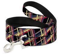 Buckle Down Dl-w31643 Plaid Noir/Jaune/Rouge/Bleu/Orange pour Animal Domestique Leash, 4 'Long - 2,5 cm de Large
