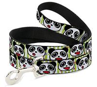 Buckle Down Dl-w31658-w Panda Ours Dessin animé en Bambou pour Animal Domestique Leash, 4 'Long - 3,8 cm de Large