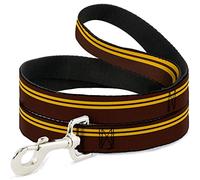 Buckle Down Dl-w31840 Racing à Rayures Marron/doré pour Animal Domestique Leash, 4 'Long - 2,5 cm de Large