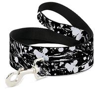 Buckle Down Dl-w31904-n étroit 1,3 cm Splatter Laisse pour Chien Noir/Blanc, 4 '