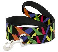 Buckle Down Dl-w31907 Spot Noir/Multi Neon Pet Leash, 4 'Long - 2,5 cm de Large