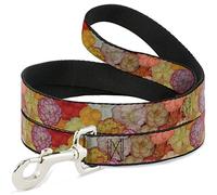 Buckle Down Dl-w32217-w Vivid Floral Collage2 Jaunes/Roses/Oranges pour Animal Domestique Leash, 4 'Long - 3,8 cm de Large