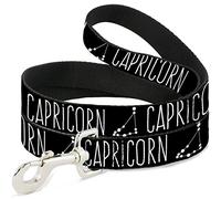 Buckle Down Dl-w32668-n Zodiaque Capricorne/Constellation Noir/Blanc pour Animal Domestique Leash, 4 'Long - 1/5,1 cm de Large