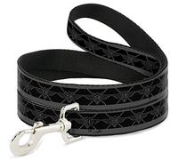 Buckle Down Dl-w32860 BD Monogram2 Noir/Gray pour Animal Domestique Leash, 4 'Long - 2,5 cm de Large