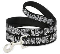 Buckle Down Dl-w32873-n Formes Noir/Blanc/Noir Camo Pet Leash, 4 'Long - 1/5,1 cm de Large