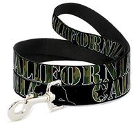Buckle Down Dl-w32986 California/Ours Silhouette Noir/Camo Olive Pet Leash, 4 'Long - 2,5 cm de Large